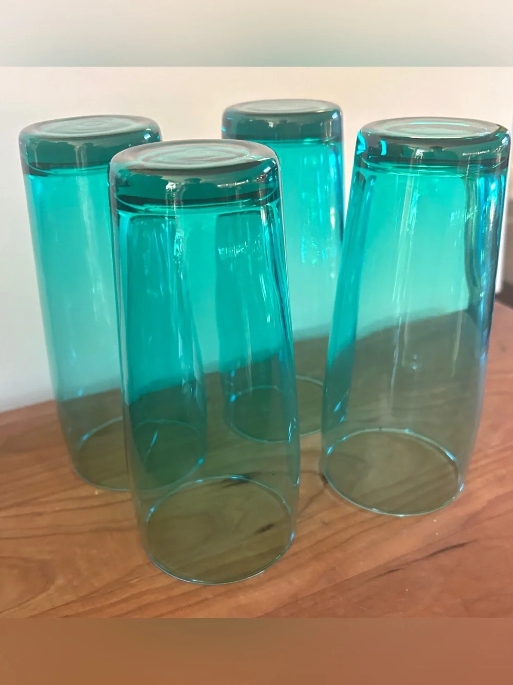 Cristar Bilboa Cooler 16oz Highball Pub Beer Glass Ice Tea Smoke Green SET OF 4